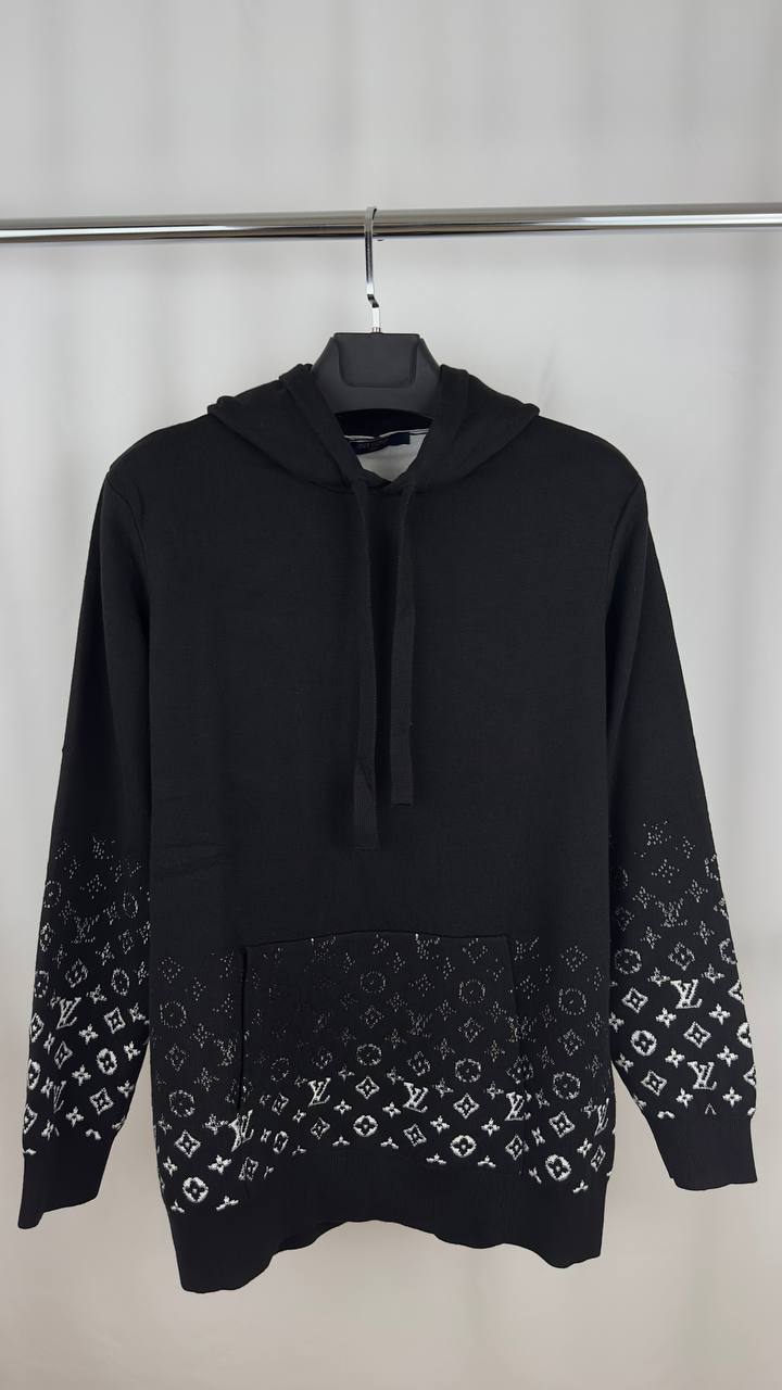 L V Men's Knitted Hoodie